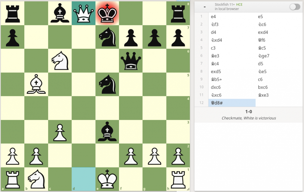The winning position from the game I discussed.